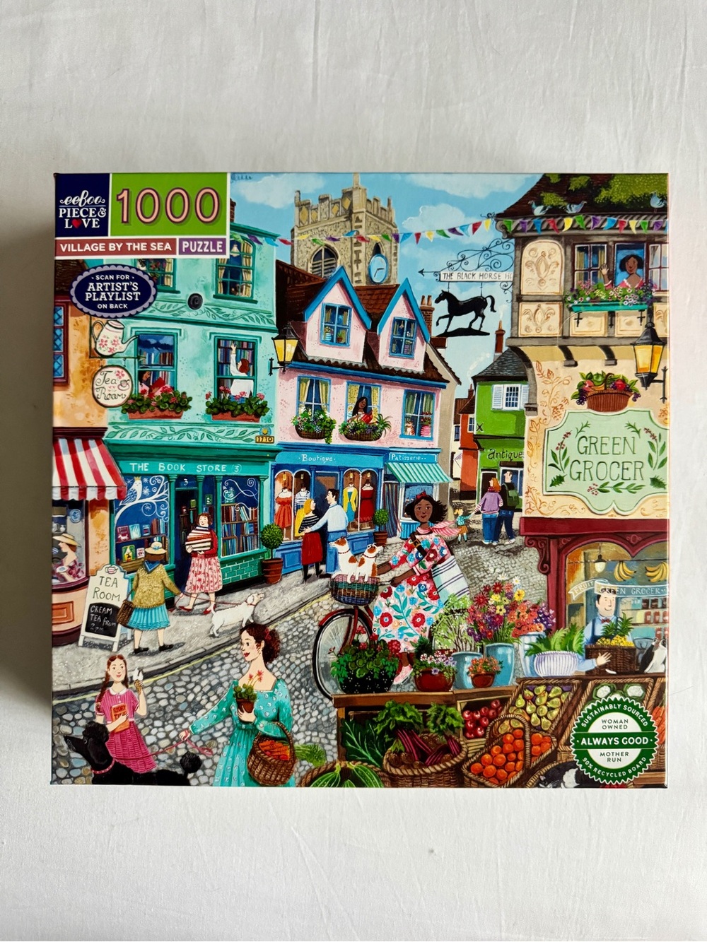 Eeboo Village by the Sea 1000-Piece Jigsaw Puzzle